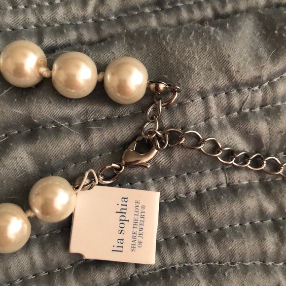 Lia Sophia Mystic Pearl adjustable necklace NEW - Picture 2 of 4